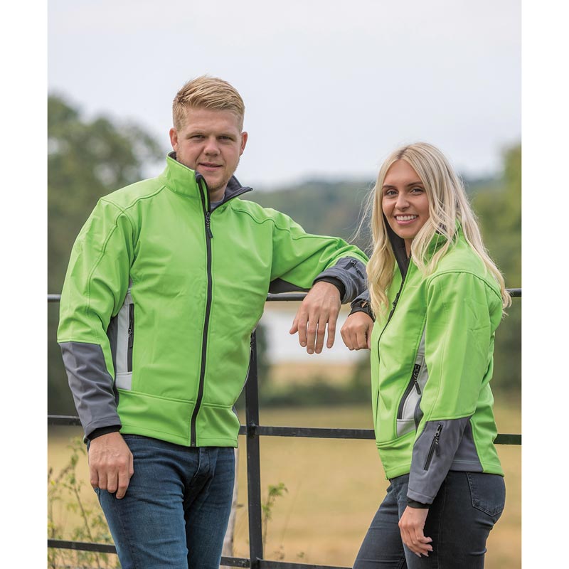 Blade softshell jacket - Lime/Charcoal/Pale Grey XS